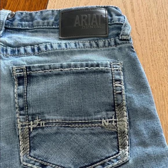 Ariat Light Blue M5 Straight Men's Jeans - Picture 10 of 16